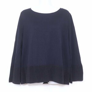 【美品・紙タグあり】COS　コス　H&M★カットソー　長袖　サイズM(EUR)　異素材切替 コットン 春物 黒系＊W1037