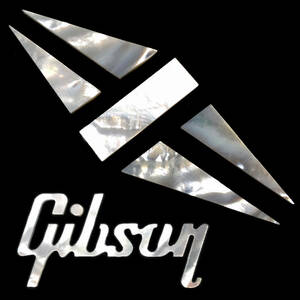 Gibson 1.5mm ヒスコレ系ロゴ＆ダイヤモンド・インレイ・セット