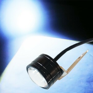広角照射 LED/ヘッドライト/ポジション 補助ランプ ステー付 白 ジョグZR エボ シグナスX-SR TMAX530 NMAX XMAX トリシティ 汎用