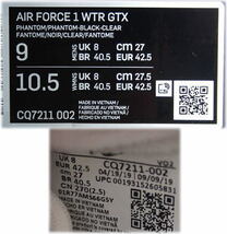 【中古】NIKE AIR FORCE 1 WTR GTX PHANTOM WHITE 27.0cm エア フォース 1 ウィンター GORE-TEX ゴアテックス ファントム 白 CQ7211-002_画像6