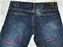 【Lucy Jeans/ルーシージーンズ】ワイドレッグ ジーンズ WASHED DENIM Size:24 新品 デッドストック/ヴィンテージ/デニム/パンツ/美脚/希少_画像7