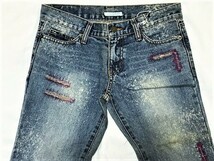 【Lucy Jeans/ルーシージーンズ】ワイドレッグ ジーンズ HARD WASHED DENIM Size:24 新品 デッドストック/ヴィンテージ/デニム/パンツ/美脚_画像6