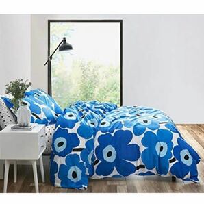 【新品】marimekko UNIKKO 布団カバー デュベカバー キングサイズ 220×240 ウニコ 美品の画像6