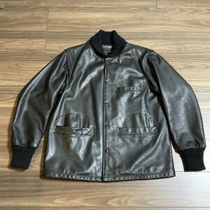 2017 a/w ENGINEERED GARMENTS×SKOOKUM Sur Coat -Cowhide engineered garments ×s car cam sa- coat leather jacket black 