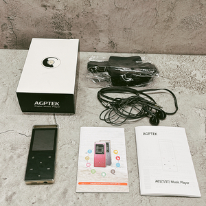 【動作品・美品】AGPTEK　デジタルミュージックプレーヤー　8GB　A01T　Hifi高音質　専用ケース　元箱　取説　歩数計　合金製