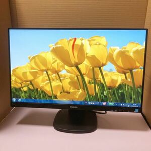 中古美品Philips フィリップス 23.8型ワイド243S7E液晶ディスプレイ ブラック 昇降.回転可能 動作品SHY576