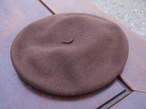 【TS20321】KANGOL カンガルー ベレー ベレー帽 帽子 茶 ブラウン M56～57㎝ メンズ レディース　英国製 アンティーク/ビンテージ