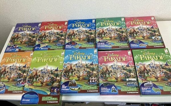 送料無料 ■ 未開封品 デアゴスティーニ ディズニーパレード 40巻～49巻 10冊 パーツ付きマガジン Disney PARADE 週刊 DeAGOSTINI