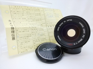 [ used ]Canon FD 35mm F2 S.S.C. Ⅰ dent 0 Mark 2021/10/14 cleaning settled Canon 30 day guarantee 