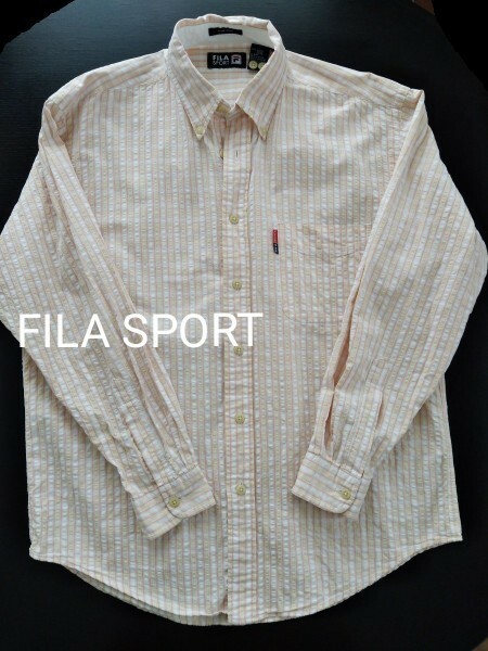 FILA SPORT フィラスポーツ メンズ ボタンダウンシャツ コットンシャツ 長袖シャツ チェック