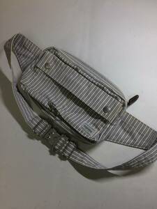  Porter PORTER Yoshida bag stripe body bag waist bag 