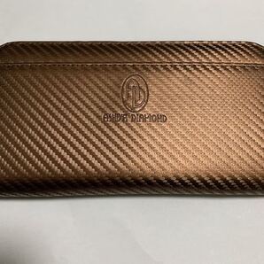 芦屋ダイヤモンド 長財布 ブラウン メタリックカーボンレザー ユニセックス