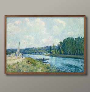 Art hand Auction 0753 ■Livraison gratuite !!Affiche A3 Alfred Sisley Au bord de l'Oise Peinture/Illustration/Mat, résidence, intérieur, autres