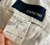 LARDINI ラルディーニ 近年モデル サイズ 42 XS〜S ジレ ベスト 最高級 グレーアイボリー系 コットン シングル_画像8