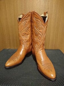 USA made DAN POST western boots 8.5 tongue unused long-term keeping goods America made 