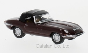 1/76 ジャガー Eタイプ コンバーチブル ダークレッド Jaguar E-Type Convertible dark red Oxford 梱包サイズ60