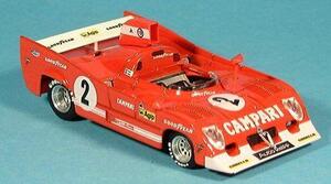 1/43 Alfa Romeo 33 TT 12 アルファロメオ 1975 No.2 Pescarolo Bell winner 1000 Km Spa Brumm 梱包サイズ60