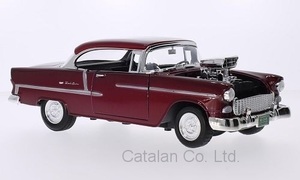 1/18 シボレー ベルエア ベルエアー チューニングカー 改造車 メタリック レッド Chevrolet Bel Air Tuning 1955 Motormax 梱包サイズ100