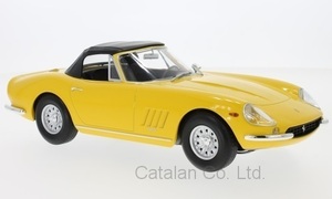 1/18 フェラーリー GTB 黄色 イエロー スパイダー Ferrari 275 GTB/4 NART Spider 1967 yellow Softtop liegt One KK-Scale 梱包サイズ80