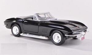 1/24 C2 1967 シボレー コルベット スティングレイ 黒 ブラック Chevrolet Corvette Stingray Convertible Motormax 梱包サイズ80