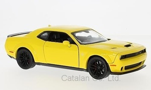 1/24 ダッジ チャレンジャー ヘルキャット ワイドボディ イエロー Dodge Challenger SRT Hellcat Wide-Body 2018 梱包サイズ80