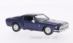 1/43 シェルビー 青 白 Shelby GT 500-KR 1968 Lucky Die Cast 梱包サイズ60