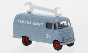 1/87 メルセデス ベンツ バン 商用車 Mercedes L 319 Kasten light blue Werkstattwagen 1956 Turnummer 34 1:87 Brekina 梱包サイズ60