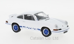 1/43 ポルシェ 73カレラ カレラ 白 青 ホワイト ブルー Porsche 911 Carrera RS 2.7 white blue 1973 1:43 IXO 梱包サイズ60
