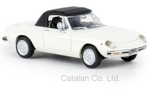 1/87 アルファロメオ スパイダー Alfa Romeo Spyder Spider 白 ホワイト white 1969 geschlossen Brekina 60サイズ