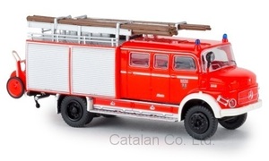 1/87 メルセデス 消防車 はしご車 Mercedes LAF 1113 LF 16 Feuerwehr Bonn mit Rolladen Brekina 梱包サイズ60