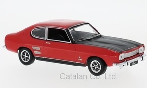 1/43 フォード カプリ 赤 レッド Ford Capri MKI 1700 GT red black 1970 IXO 梱包サイズ60