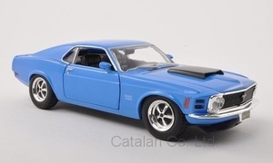1/24 フォード ムスタング マスタング ボス 青 ブルー Ford Mustang Boss 429 blue 1970 1:24 Motormax 梱包サイズ80