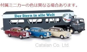 1/87 メルセデス Mercedes LPS 338 Der Stern in alle Welt Autotransport-SZ mit 3 MB 190c Modellen Brekina 梱包サイズ60