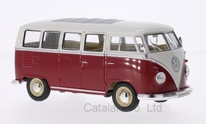 1/24 フォルクスワーゲン バス 赤 白 VW T1 Bus 1963 Welly 梱包サイズ60