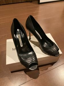 【美品】MANOLO BLAHNIK マノロブラニク オープントゥ パンプス 24cm