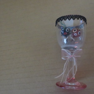  retro folkcraft goods k long bo kokeshi wine glass. middle. kokeshi 