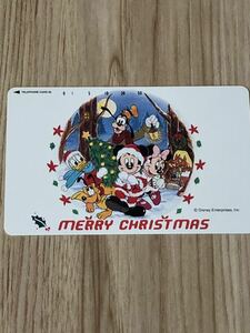 [ unused ] telephone card me Lee Christmas Tokyo Disney Land Mickey Mouse 