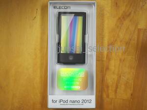 ☆激安☆Apple iPod nano 2012 (第7世代) シリコンケース ブラック カバー 光沢フィルム付 税込即納 7th ナノ 
