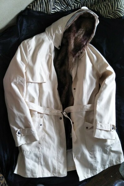 spring coat（取り外せるinnerボア・belt付）