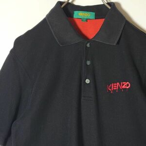 KENZO GOLF ケンゾー ゴルフ ポロシャツ サイズ２ 黒 ブラック 鹿の子 ゴルフウェア シャツ メンズ 半袖 カジュアル