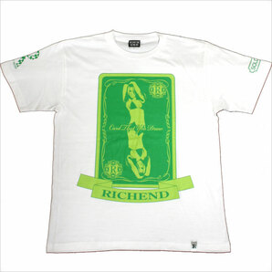 Sサイズ RICHEND/リッチエンド Tシャツ R TRUMP ホワイト×ライム×グリーン 白 トランプ ギャル ヒップホップ ストリート アメージング 服
