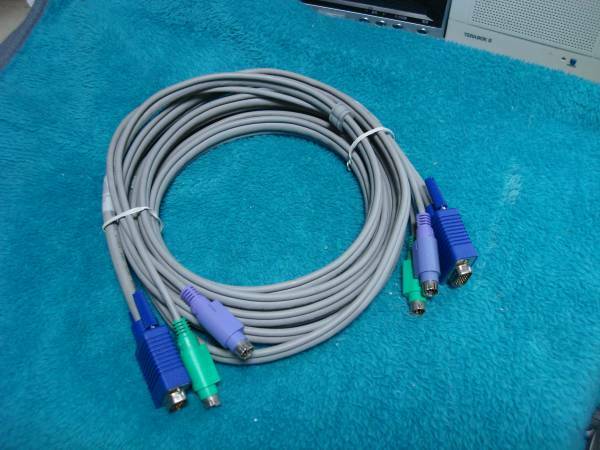 VGA(D-Sub15pin) キーボート マウス 3本一体 3.5メーター　送料無料