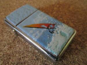 ZIPPO 『Wind Surfing ウインドサーフィン』1983年製造 海 波 ビッグウェイブ Big Wave マリンスポーツ オイルライター ジッポ 廃版激レア