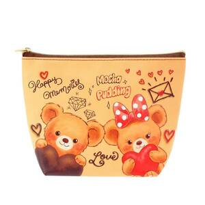  Disney store ( Uni Bear ) UniBearSity ( mocha & pudding ) Valentine pouch * case 