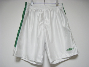 UMBRO アンブロ ボトムス スポーツウェア ハーフ ショート パンツ ウエストゴム 白 ホワイト 緑 グリーン ロゴ