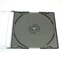 【美品】薄型ディスクケース スモーク10枚セット １枚収納 スリムケース プラスチック CD DVD BD ブルーレイ Blu-ray 整理 保存 保管 大量_画像2