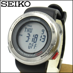 TS SEIKO/PEDO WALKING メンズ腕時計 S252-00A0 ウォーキング・ランニング デジタル 動作良好
