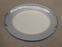 ●SEYEI CHINA セーエー陶器 銀彩 プラター 大皿 楕円皿 2枚セット オーバルプレート パーティー皿 盛皿●_画像5