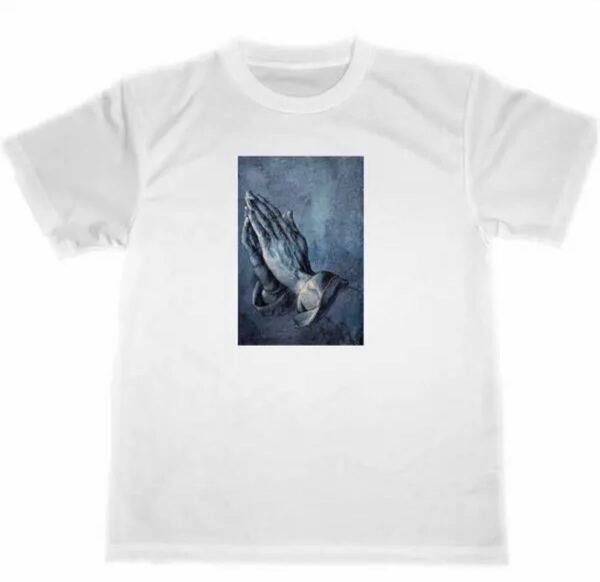 デューラー 祈る手 ドライTシャツ プレイハンド 祈り 絵画 名画 キリスト キリスト教 マリア