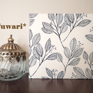 【15×15cm】軽量ファブリックパネル_ローレルの葉 P2-20